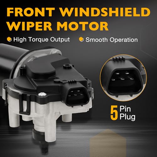 Image of Front Windshield Wiper Motor 5 Pins, Compatible with 2015-2019 Lexus Nx200t Nx300h Nx300 Sport Utility, 2013-2018 Toyota RAV4 Corolla Subaru Imprez Forester XV Crosstrek Sport Utility Legacy Outback