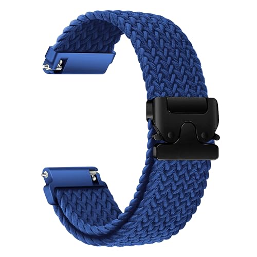 Image of ACM Watch Strap Woven Braided Clipper 22mm compatible with Universal 22mm Size Replacement Strap Smartwatch Adjustable Belt Band