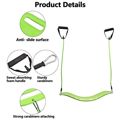 Emais Balance Board With Resistance Bands - Fitness Board For Adults – The Abs Legs Core Workout Yoga Board - Ideal For Core Workout, Dancers, Ballet, Ankle Workouts, Balancing Exercises - Gym Sports #TOP3