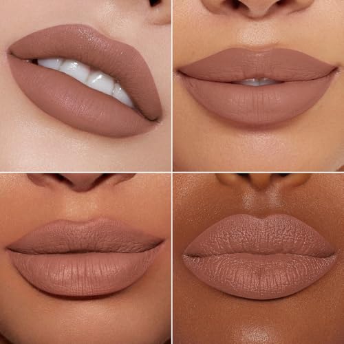 Image of MAKI YIKA 3Pc Matte Liquid Lipstick Set Nude MVP Red Latte Nude Lipsticks