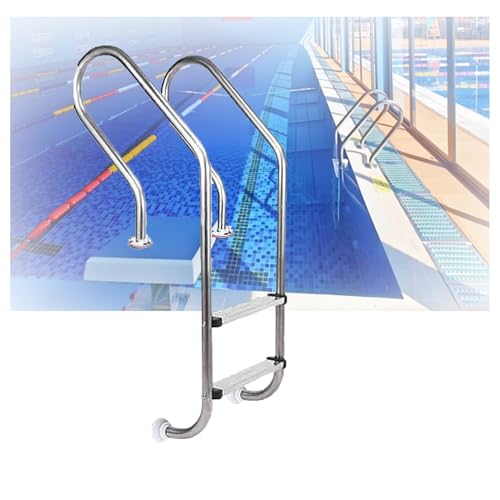 Escalera para piscina 2 peldaños acero inoxidable miniatura 1