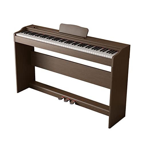 Piano numérique à 88 touches avec clavier à action marteau graduée pleine taille avec support de meuble, piano électrique USB/MIDI for débutant et professionnel (Color : Brown) - Les Beatles, Paul McCartney, John Lennon, RIngo Starr, George Harrison Piano numérique à 88 touches avec clavier à action marteau graduée pleine taille avec support de meuble, piano électrique USB/MIDI for débutant et professionnel (Color : Brown)