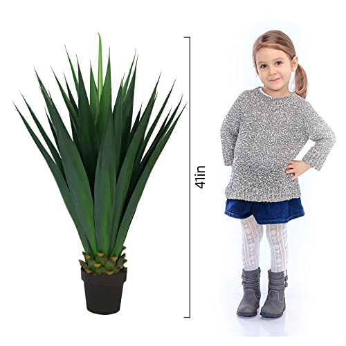 Bannineo Artificial Agave Plant，41’Large Faux Agave Plant，Fake Outdoor Plants Yard Garden Decor,Yucca Floor Plants For Home &Office Decor,Uv Resistant #TOP1