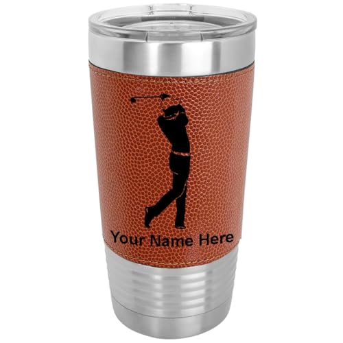 LaserGram 20oz Vacuum Insulated Tumbler Mug, Golfer