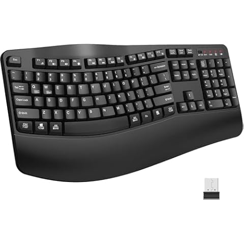 QUASIO Wireless Keyboard with Rest Wrist Cover