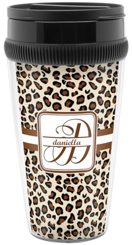Personalized Leopard Print Acrylic Travel Mug without Handle