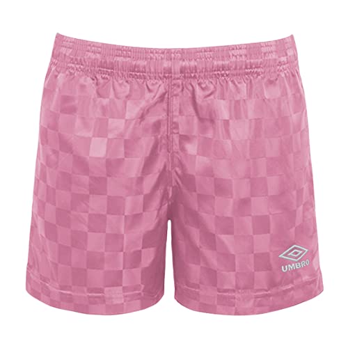Pantalón corto de niña Umbro Rosebloom en talla XL 16 con patrón de cuadros