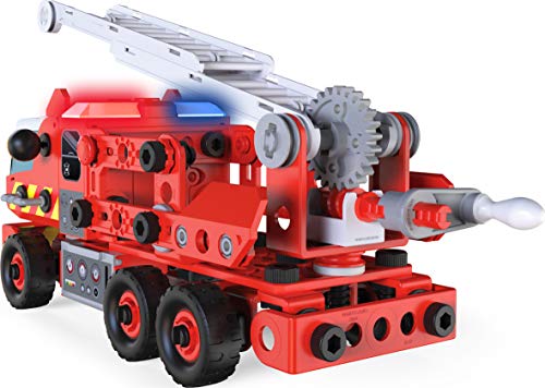 41L9WCEz77L MECCANO - Camion DE Pompiers Junior - Jeu de Construction avec Sons, Lumières Et Outils - Camion de Pompiers de 150 pièces - Jeu Construction avec 2 Outils - Jouet Enfant 5 Ans et +