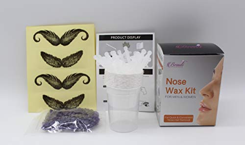 Nose Wax Kit for Men and Women, Nose hair removal wax (50 grams / 10 times usage count)