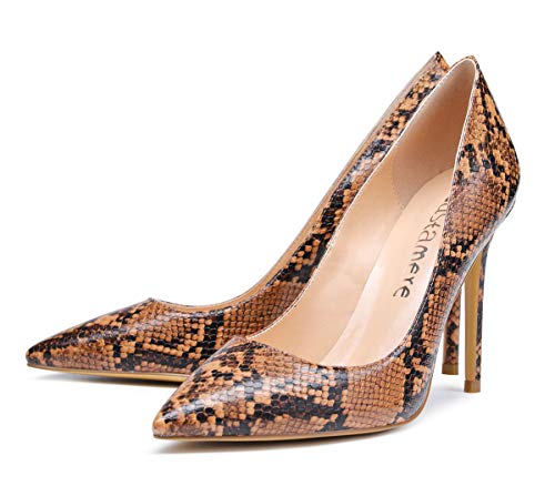 Image of Castamere Womens High Heels Pointed-Toe Slip-on Stilettos Pumps 4Inch Heel Shoes