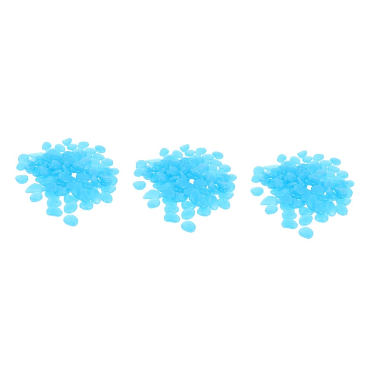 Yardwe 3 Set Ciottoli Pesci D'acquario Ciottoli Del Serbatoio Di Pesce Rocce Luminose Pietre Decorative Pietra Luminosa Pietra Decorativa Dell'acquario Resina Blue 300 Pezzi * 3