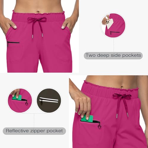 Image of Haowind Joggers for Women with Pockets Elastic Waist Workout Sport Gym Pants Comfy Lounge Yoga Running Pants