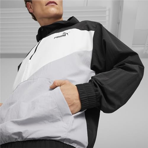 Image of PUMA mens Power Hooded 1 /2 Zip Windbreaker