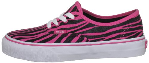 Image of Vans Girl's Fashion Sports Canvas Trainer, Zebra Glitter Hot Pink Black, 6 us