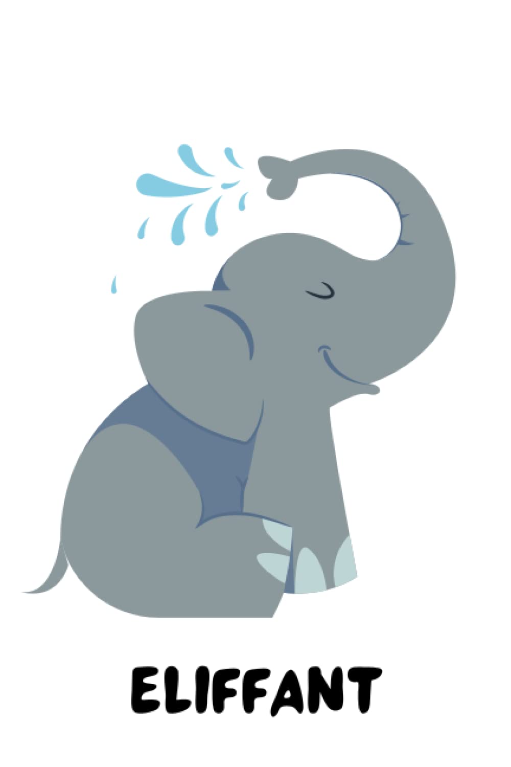 ELIFFANT: Llyfr Nodiadau Hwyl. Welsh language elephant design notebook.