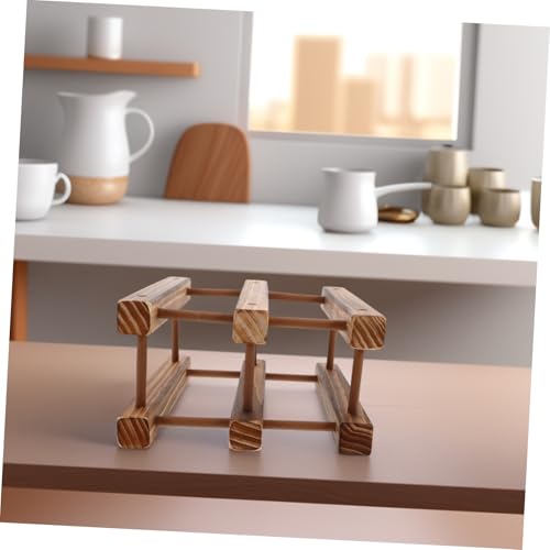 Soporte de vino de madera maciza para exhibición miniatura 4