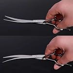 Dog Grooming Scissors Kit,Twin-Tail Pet Grooming Scissors with Thinning,Straight,Curved Down Shears Great for Groomers,Home Grooming and Groomer Beginners