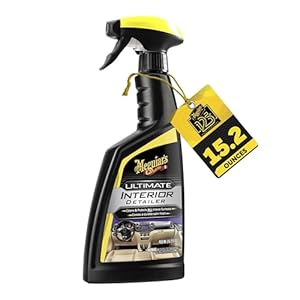Meguiar’s G16216 Ultimate Interior Detailer, Protects Interior Surfaces from Dirt and Grime, Leaves Your Surfaces Protected from UV Rays and Giving It a Lasting Finish, 15.2 Oz Spray Bottle