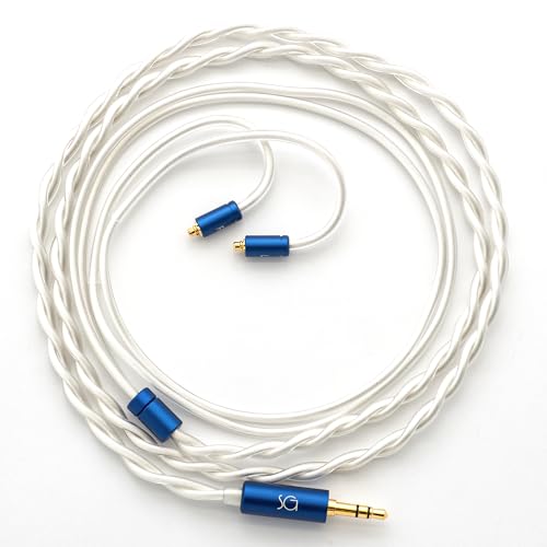 SoundsGood Brigit �u���M�b�g �n���h���C�h ���P�[�u�� �����x ���_�f�� �⃁�b�L ���_�f�� OFC �V���o�[ �R�[�g ������ �C���z�� �A�b�v�O���[�h �P�[�u�� �����P�[�u�� (MMCX-3.5mm, �u���[&�V���o�[)