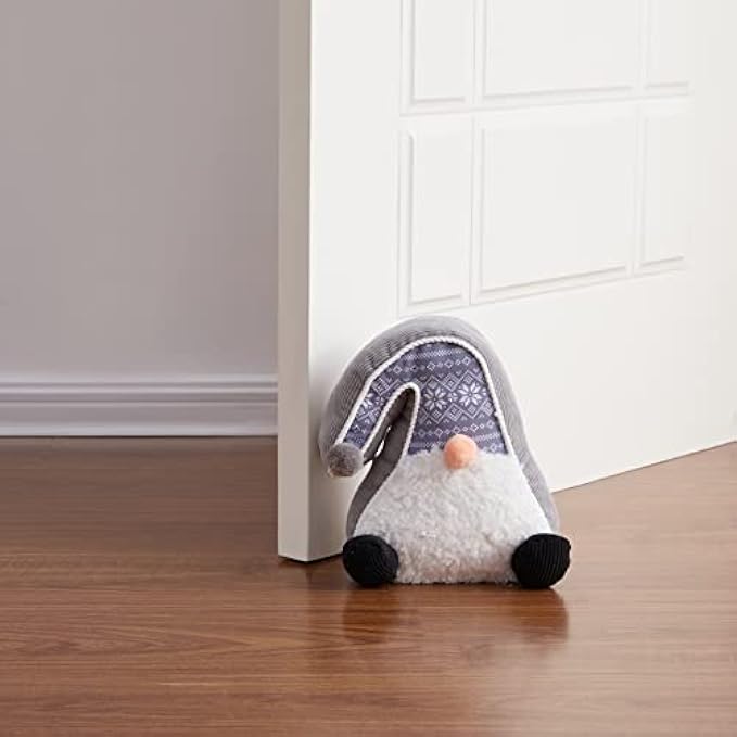 Morgan Home Premium Decorative Door Stopper – Character Door Stop Holders for Any Room – Plush Floor Door Stoppers Available in Many Cute Designs – Approx. 12 x 9 x 8 Inches (Louis The Gnome)