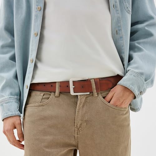 Men’s Leather Belt 2 Pack, Full Grain Leather Belts for Men, Handmade Top-Grain Heavy Duty Work Belt Gift Set3