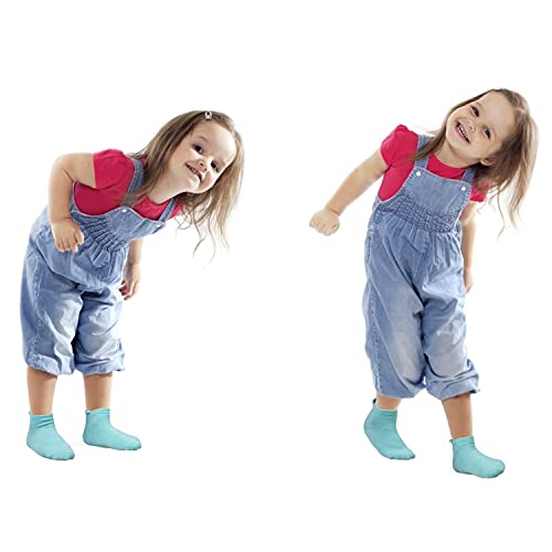 Image of Toddler Socks SkiBeaut 12 Pairs Non Slip Skid Ankle Socks For Kids Boys Grips Cotton Crew Socks For 1-10 Years