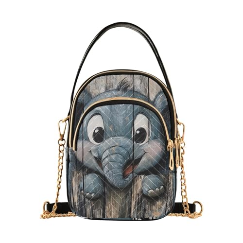 Cute Elephant Print Women‘s Shoulder Handbag Crossbody Purse Stylish Ladies Shoulder Bag Top Handle Satchel