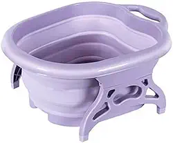 Bacia Dobrável Alivia Dores Para Os Pés C/Hidromassageador (Roxo)