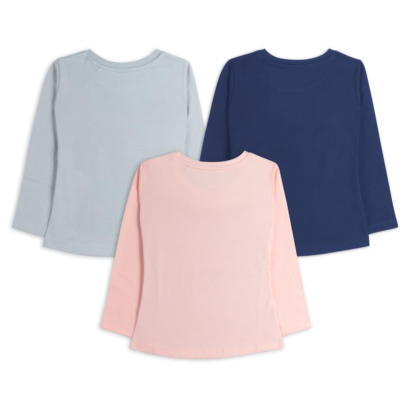 Image of Real Basics Girls Regular Fit Full Sleeves Tshirt (Pack of 3)