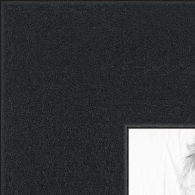 15x18 / 15 x 18 Picture Frame Satin Black .. 2'' Wide with a 2'' Double mat