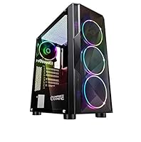 EMPIRE GAMING – Diamond - PC-Gehäuse Gamer- ARGB Mittelgroßer Gehäuseturm ATX – Fassade aus Diamant Plexiglas und Seitentür aus Sicherheitsglas – 4 Ventilatoren 5 Volts LED RGB Adressierbar 120 mm