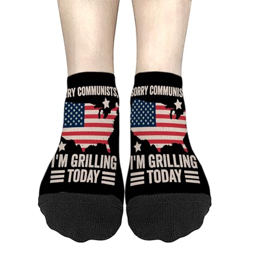 Sorry Communists I'm Grilling Today Design Boys Ankle Socks Communists Liner Sock Boys Mid Crew Socks Trendy Sock