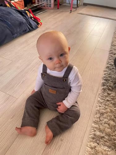 Baby Boy Bib Overalls Button Suspender Pants Plain Romper Loose Jumpsuit Solid Straps Trousers4