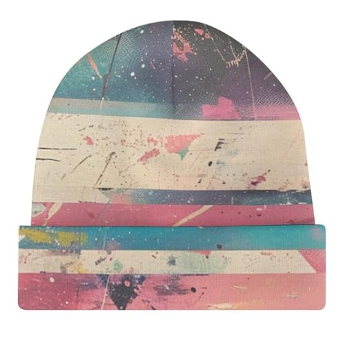 Purple PaisleyChildren's Polyester Knitted Hat, Easy to Travel4