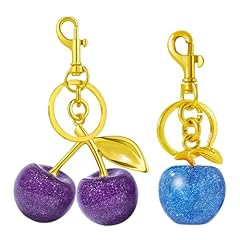 Purple and Blue Cherry Bag Charms