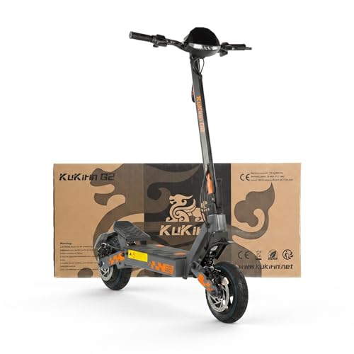 Kukirin G2 Patinete Eléctrico para Adultos Plegable, Motor 800W, Batería 48V 15,6Ah, Autonomía hasta 55 km, Neumáticos Tubeless de 10 Pulgadas, Doble Suspensión, Frenos de Disco