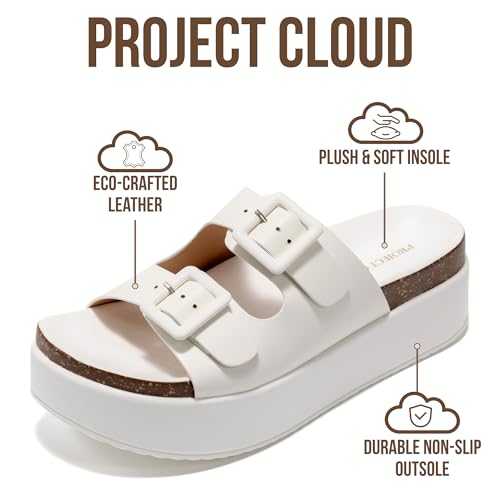 Image of Project Cloud Platform Sandals Women - Plush & Soft Insole Wedge Slides for Women Footwear - Beach Essential Wedge Sandals for Women 2026 (Softy)