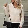 2025 Autumn Sweatshirt For Women Lapel 1/4 Zip Up ... #4