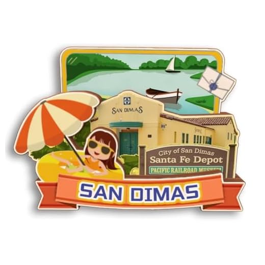 San Dimas Californa USA - Imán de madera 3D para nevera, recuerdo de ciudad, recuerdo de viaje, lindas calcomanías para nevera, decoración del hogar y la cocina