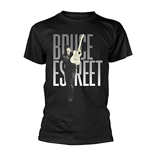 Bruce Springsteen E Street Band Telecaster Pose Oficial Camiseta para Hombre (Medium)