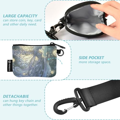 Fairy Game Anime Girl Women's Wallets Card Cases Large Capacity Change Purse Key Holder with Zipper Coin Pocket for Work Travel 2 Pcs Wallet para tarjetas de Mujer3