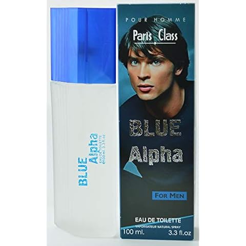 Eau de toilette for men spray -3.3 fl oz/100 ml - Paris Class Blue-Alpha Cover