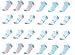 Puma Ladies 8-pair No Show Athletic Socks for Women (Gray, Blue, Pink)