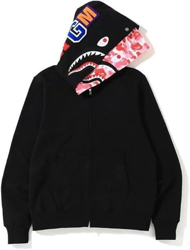 RICK TOP ONE Unisex Shark Camo Zip-Up Hoodie with Eye-Catching