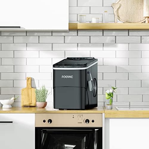 Ice Maker Machine for Home Countertop,Self Cleaning Ice Machine 6 Minutes Ice Making,Ice Cube Maker 2 Cube Sizes with Scoop & Basket