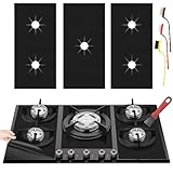 3Pcs Stove Guard for Gas Stoves, 0.3mm Stove Top Covers for Gas Burners, Easy-Clean Reusable Stove Surface Shields-Heat-Resistant Gas Range Protectors, Burner Covers for Gas Stovetop