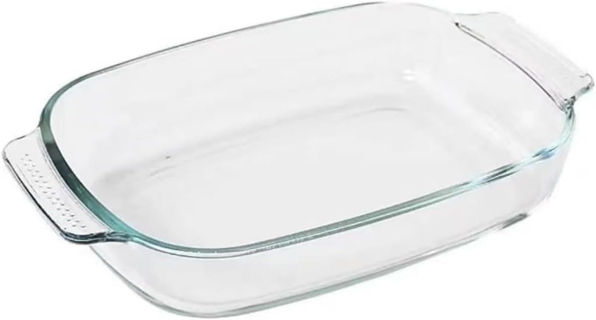 Bakeware Set Clear Glass Baking Dishes Oven Safe Casserole Baking Dishes Rectangular Baking Pan Glass Baking Dish 1 Piece Kitchen Banquet Daily Use (4L)