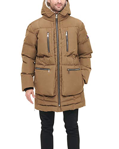 Image of Tommy Hilfiger Men's Heavyweight Quilted Sherpa Hooded Parka