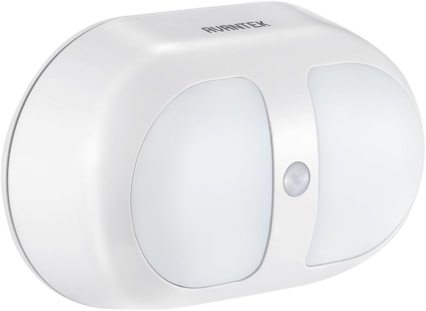 AVANTEK Night Light Motion Activated Battery Operated Wall Lights with 10 LED and Dual Sensor for Stairs Bathroom Cabinet