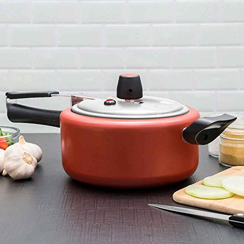 Panela de Pressão Brinox Vapt Vermelho Cereja